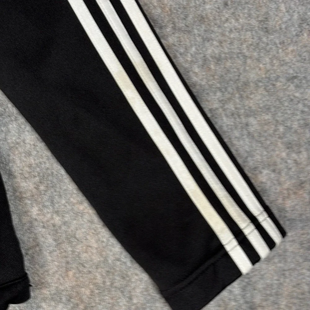 Adidas Track Jacket Mens Medium Black White ClimaCool Full Zip Athletic Rare